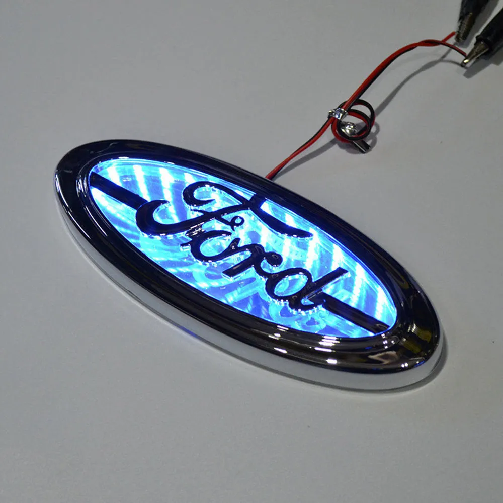 3D Ford LED Emblem Chrome Housing For Ford Focus Mondeo Kuga