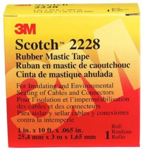 3M Company 50727-BA-5 1" x 10' Roll Of Professional Grade Electrical Rubber Mastic Tape - Quantity of 3