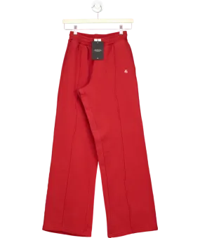 4th & Reckless Red Fergie Wide Leg Branded Joggers UK XS