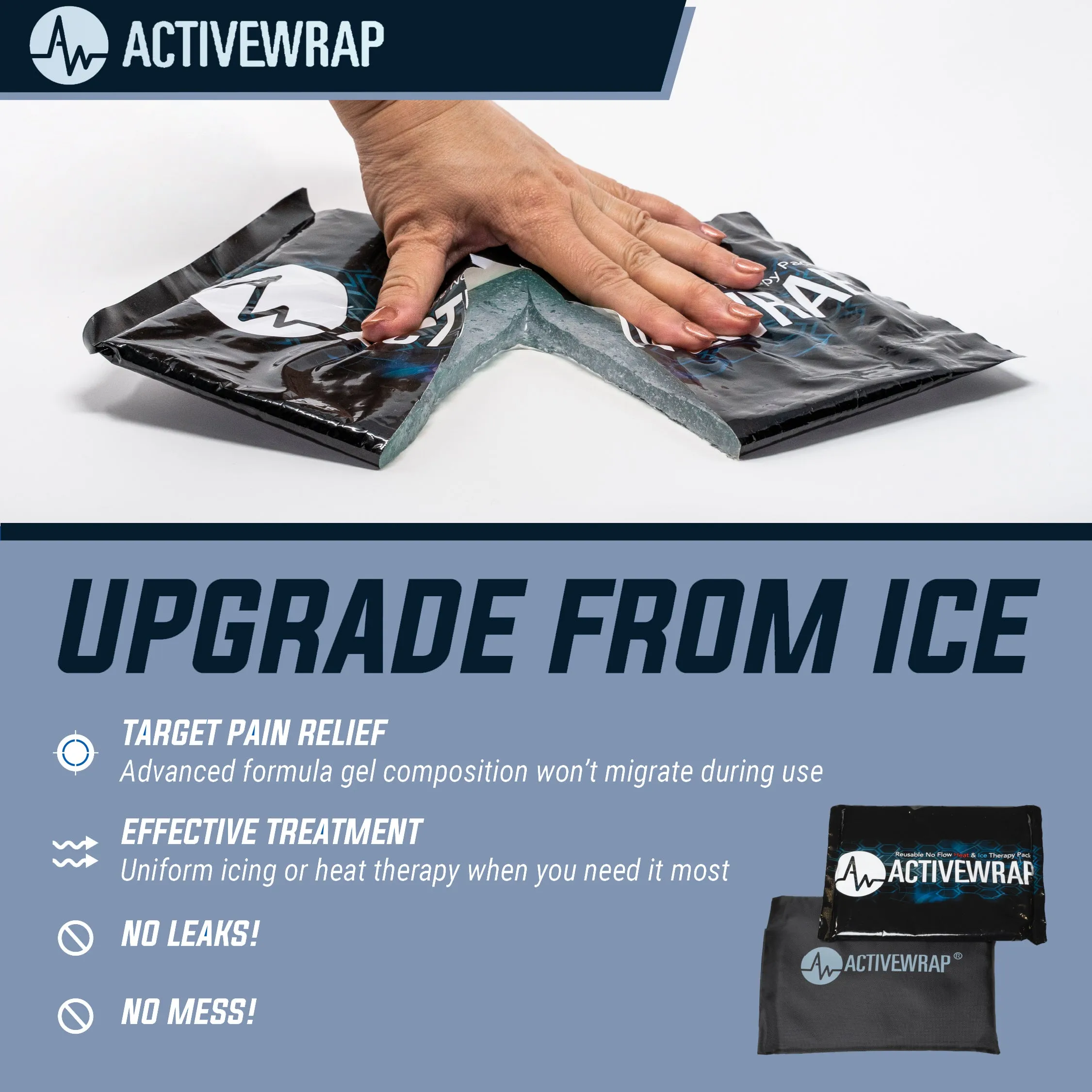 ActiveWrap® BACK Heat | Ice Wrap & Pack for Lumbar Pain (Sciatica Pain Relief)