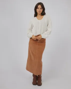 All About Eve Huntley Cord Maxi Skirt - Tan