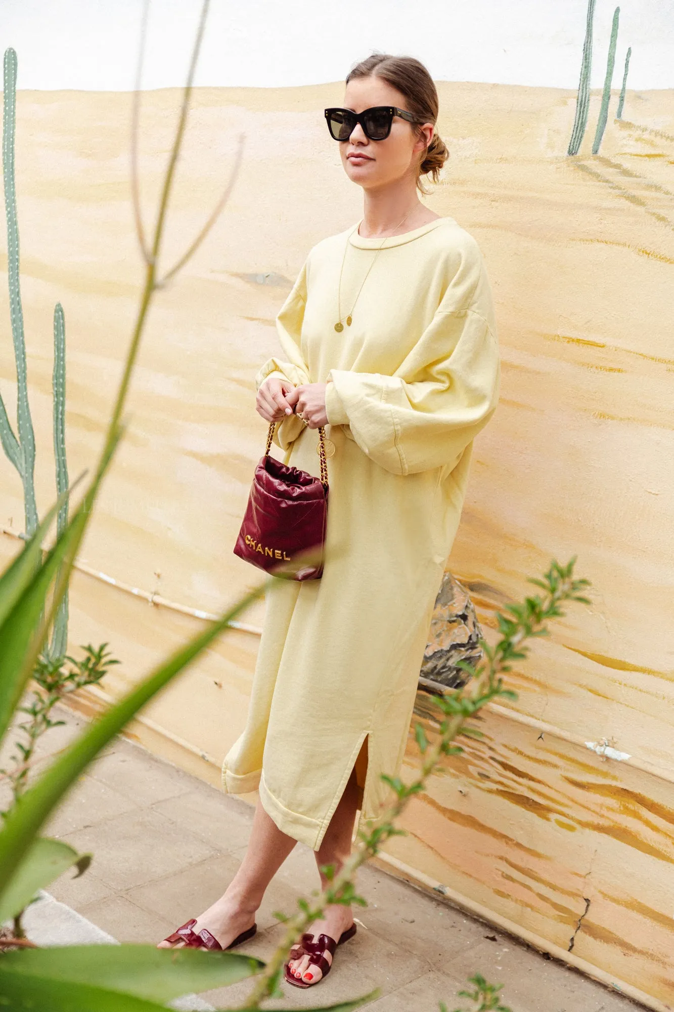 Anke sweater dress light yellow
