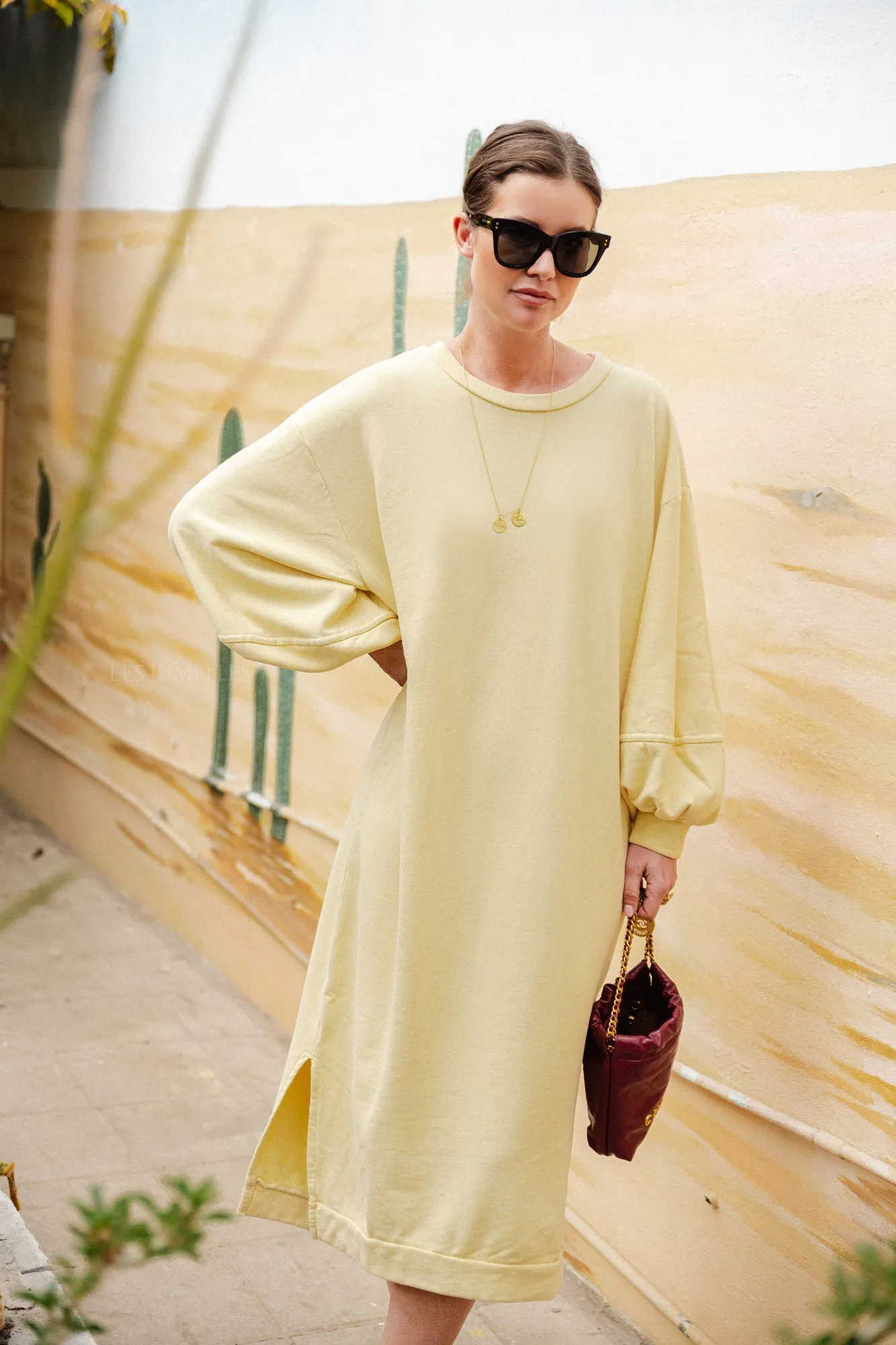 Anke sweater dress light yellow