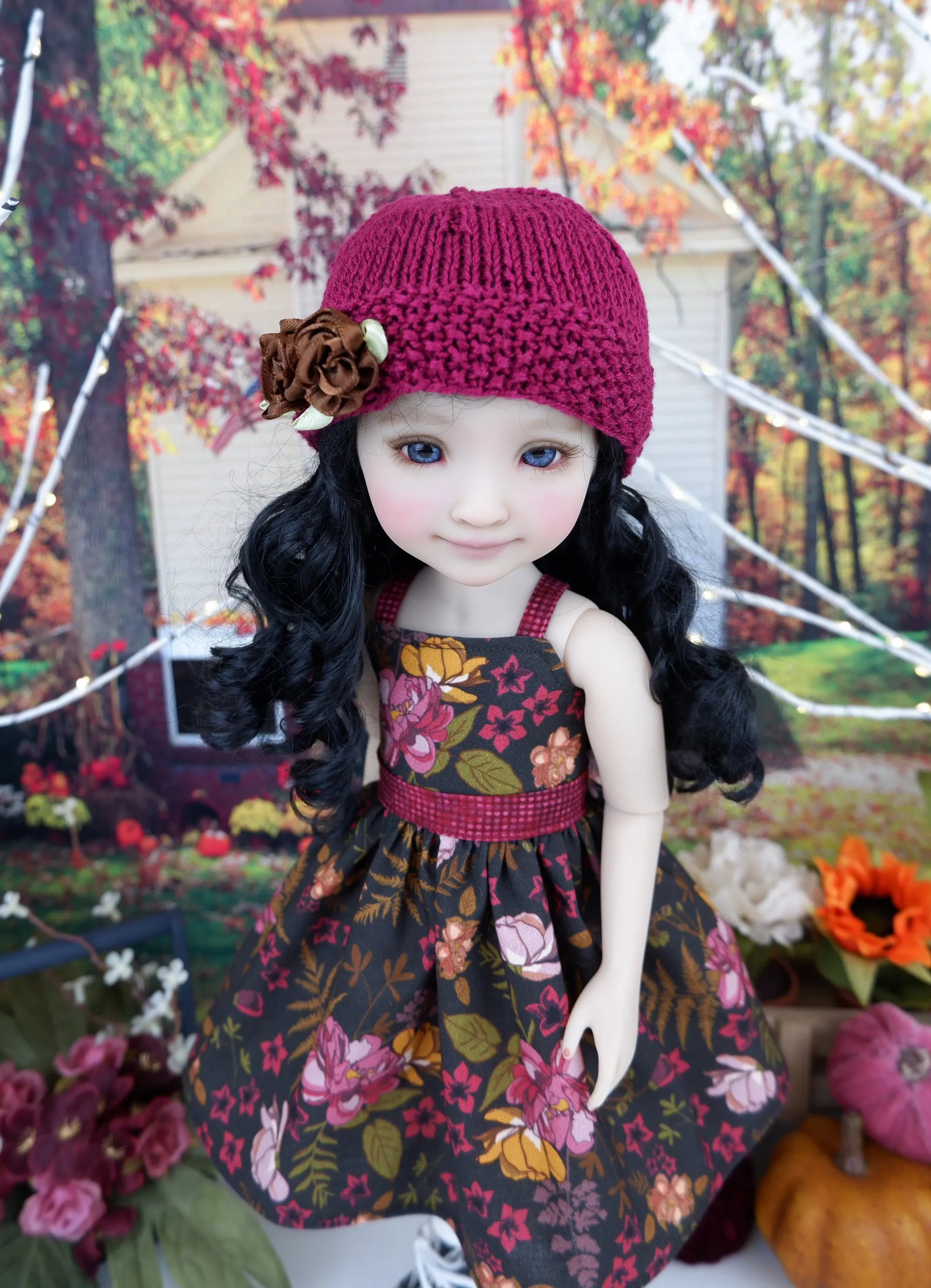Autumn Ferns - dress and sweater set with boots for Ruby Red Fashion Friends doll