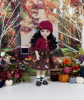 Autumn Ferns - dress and sweater set with boots for Ruby Red Fashion Friends doll