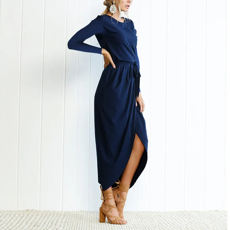 Autumn Summer Long Dress Women Short Long Sleeved Bodycon Party Dress Plus Size Sexy Women Long Boho Dress Elegant Beach Dress