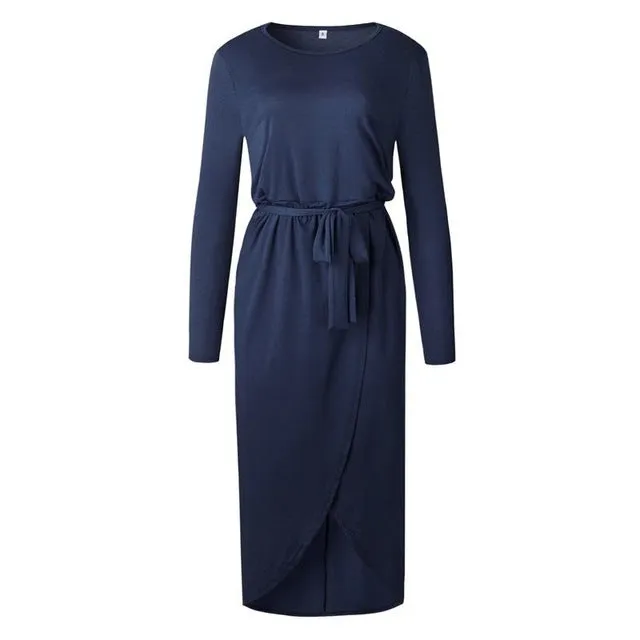 Autumn Summer Long Dress Women Short Long Sleeved Bodycon Party Dress Plus Size Sexy Women Long Boho Dress Elegant Beach Dress