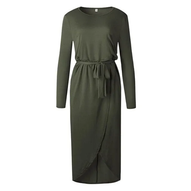 Autumn Summer Long Dress Women Short Long Sleeved Bodycon Party Dress Plus Size Sexy Women Long Boho Dress Elegant Beach Dress