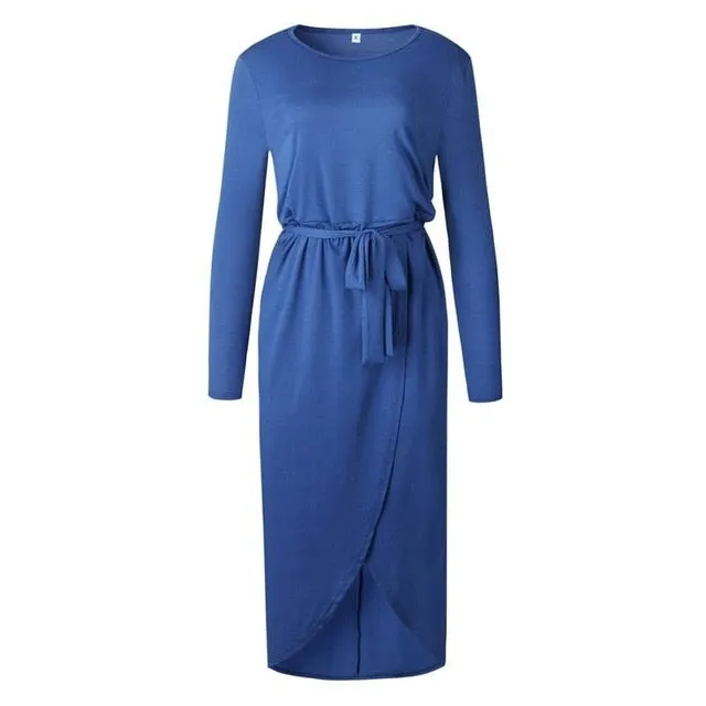 Autumn Summer Long Dress Women Short Long Sleeved Bodycon Party Dress Plus Size Sexy Women Long Boho Dress Elegant Beach Dress