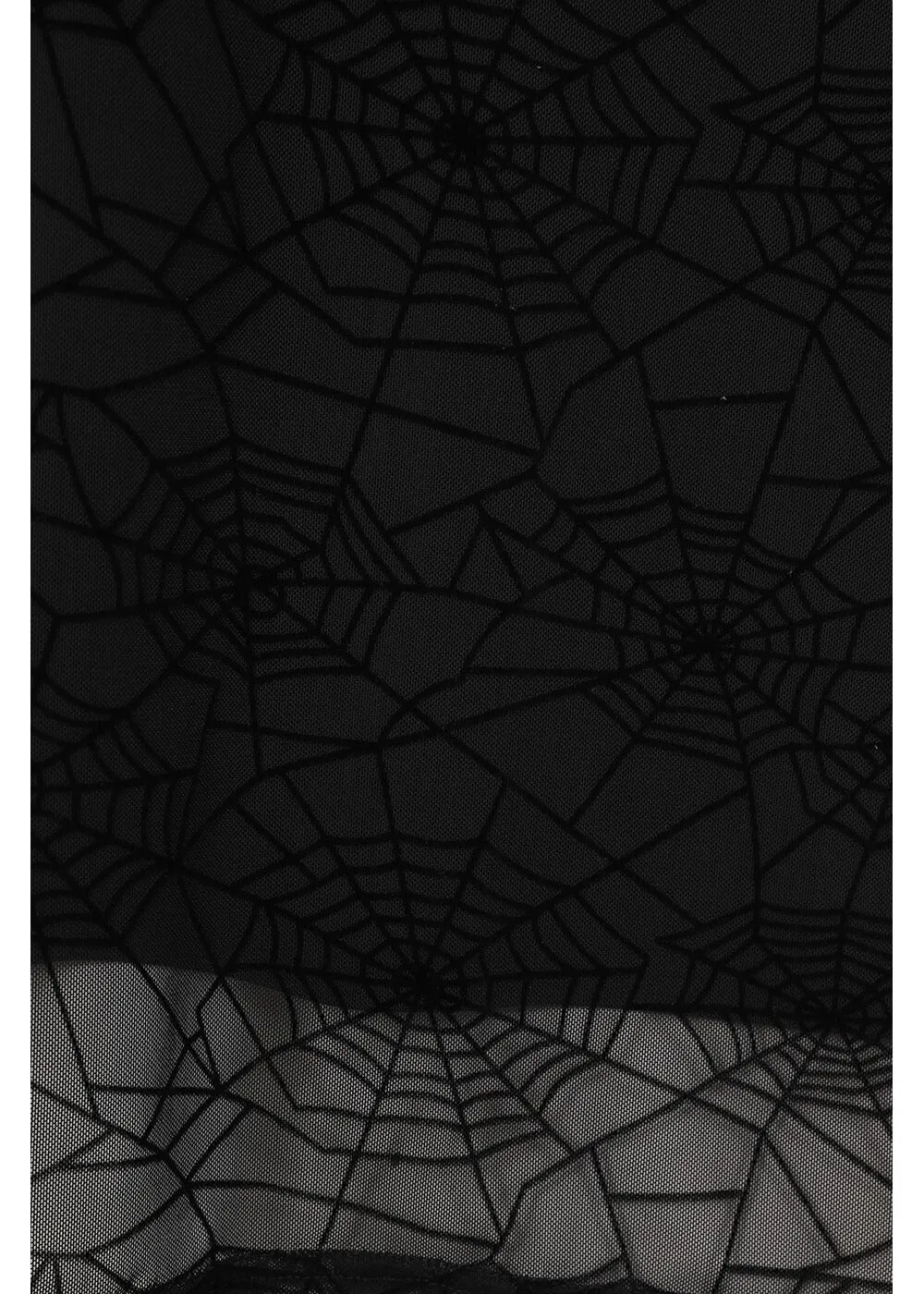 Banned Alternative Seraphina Spiderweb Mesh Maxi Skirt Black