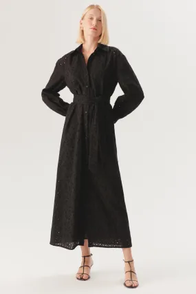Black Flowy Wrap Dress