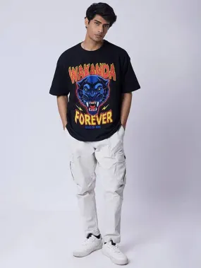 Black Panther Wakanda Forever Print Men's High Quality T-Shirt In Resonable Price