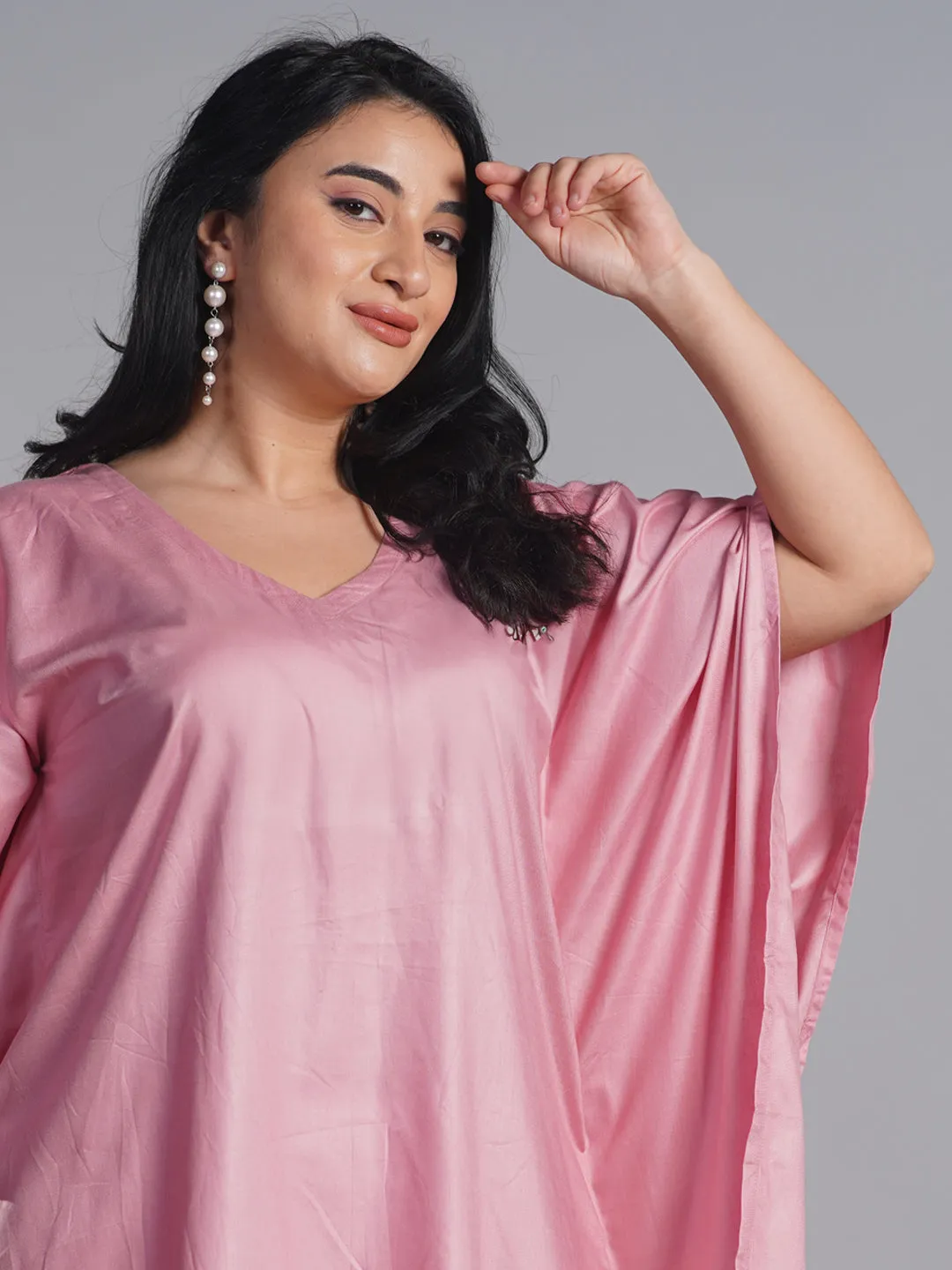 Blush Rayon Kaftan - Abloom