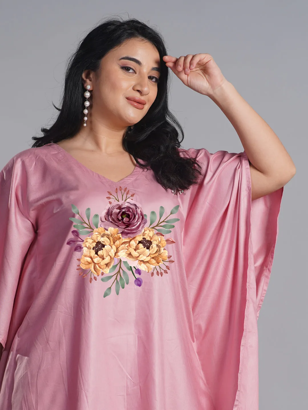 Blush Rayon Kaftan - Florentine