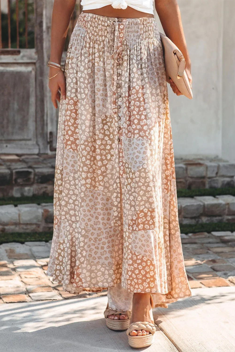 Boho Floral Maxi Skirt*