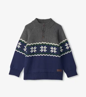 Boys Winter Knit Mockneck Sweater