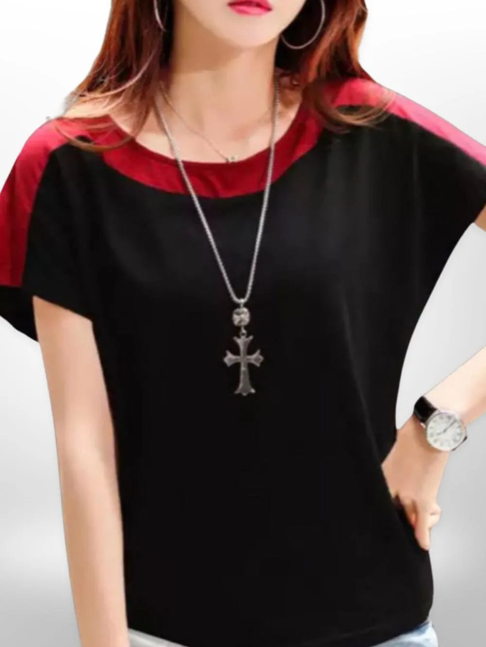 Butterfly Cut T-shirt Black
