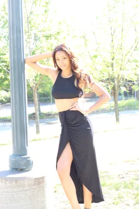 Cascading Two Piece Skirt Set