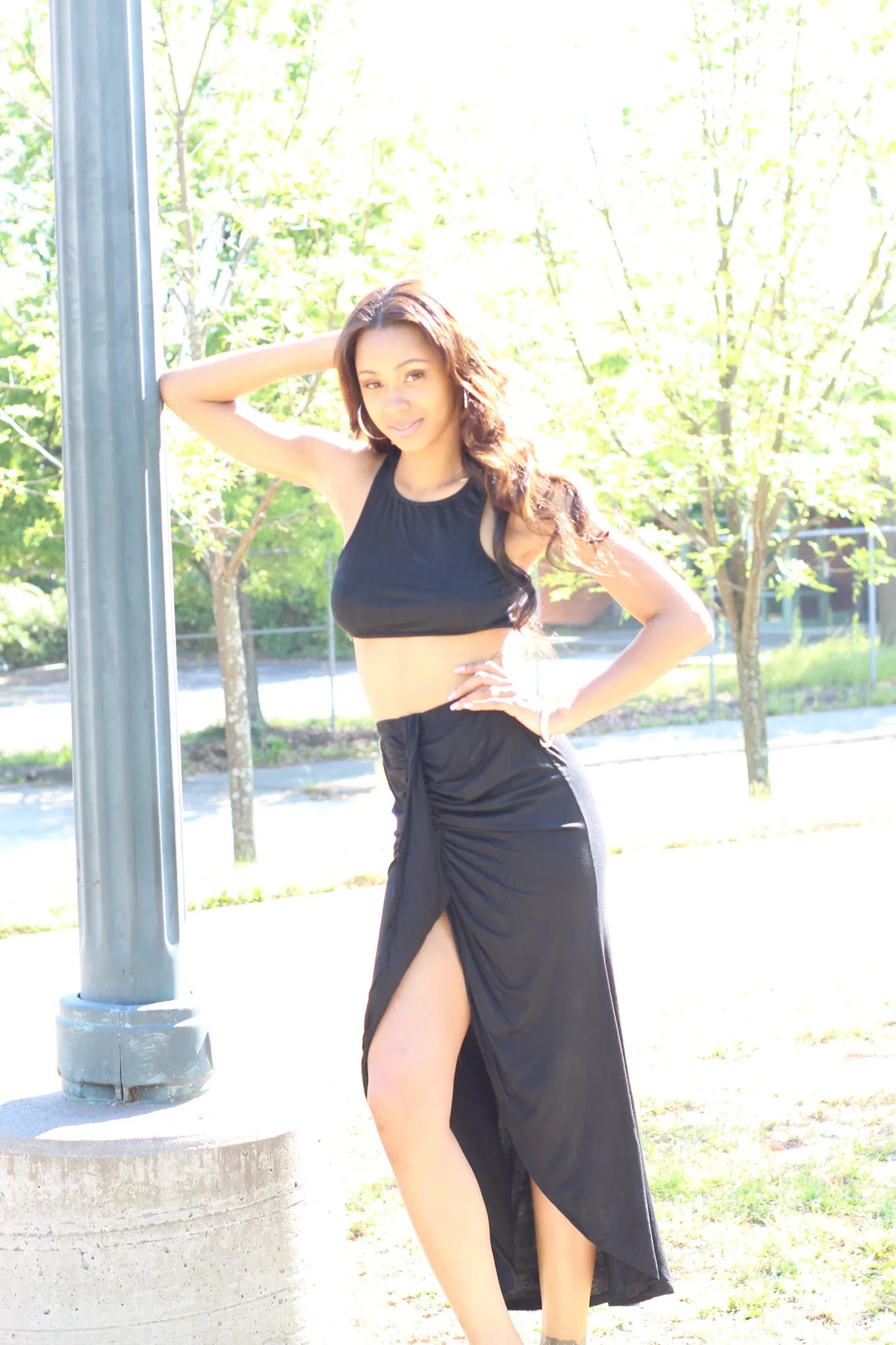 Cascading Two Piece Skirt Set