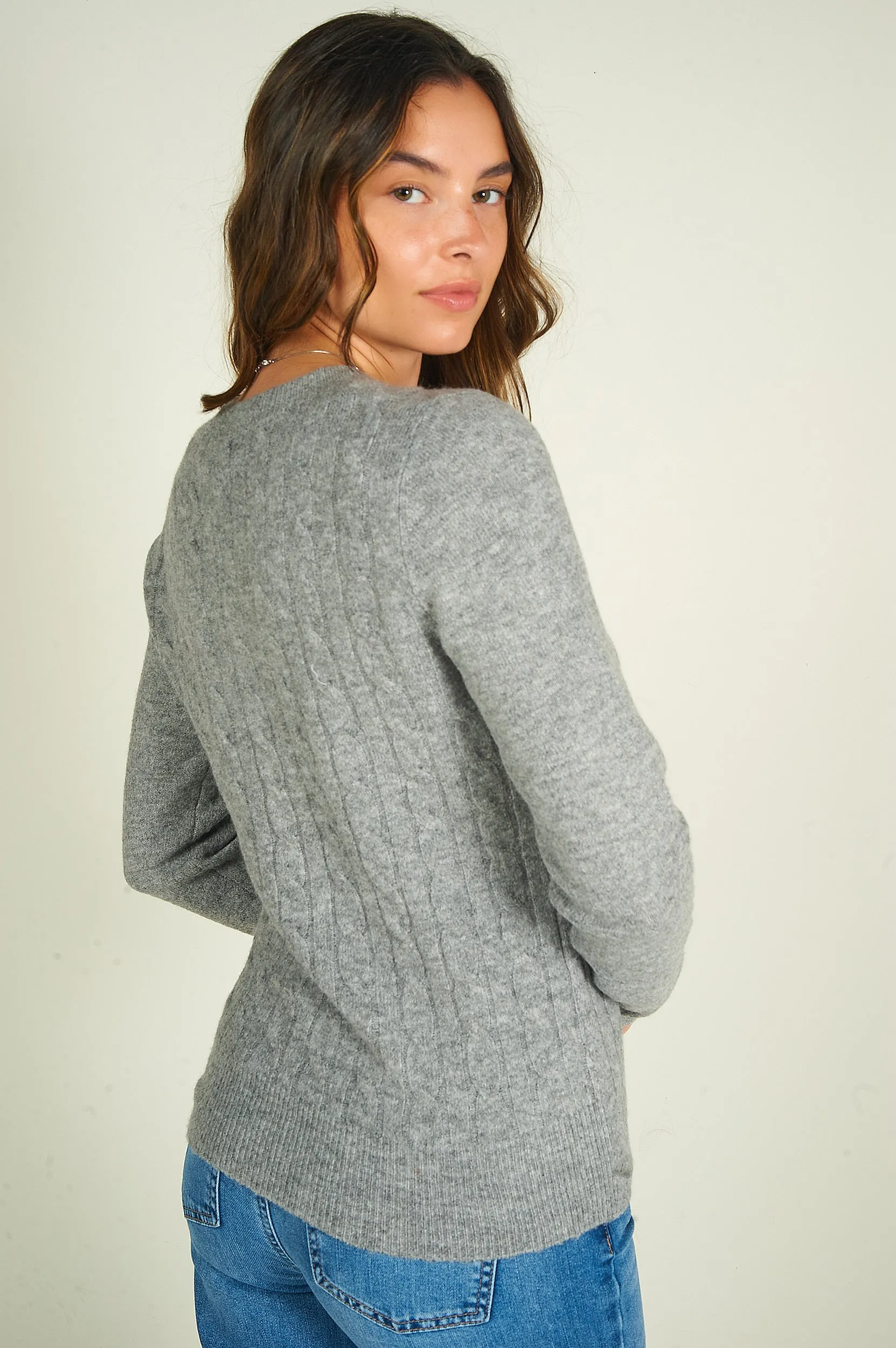 Chandail en tricot torsadé - CYRIELLE - (E-C11)