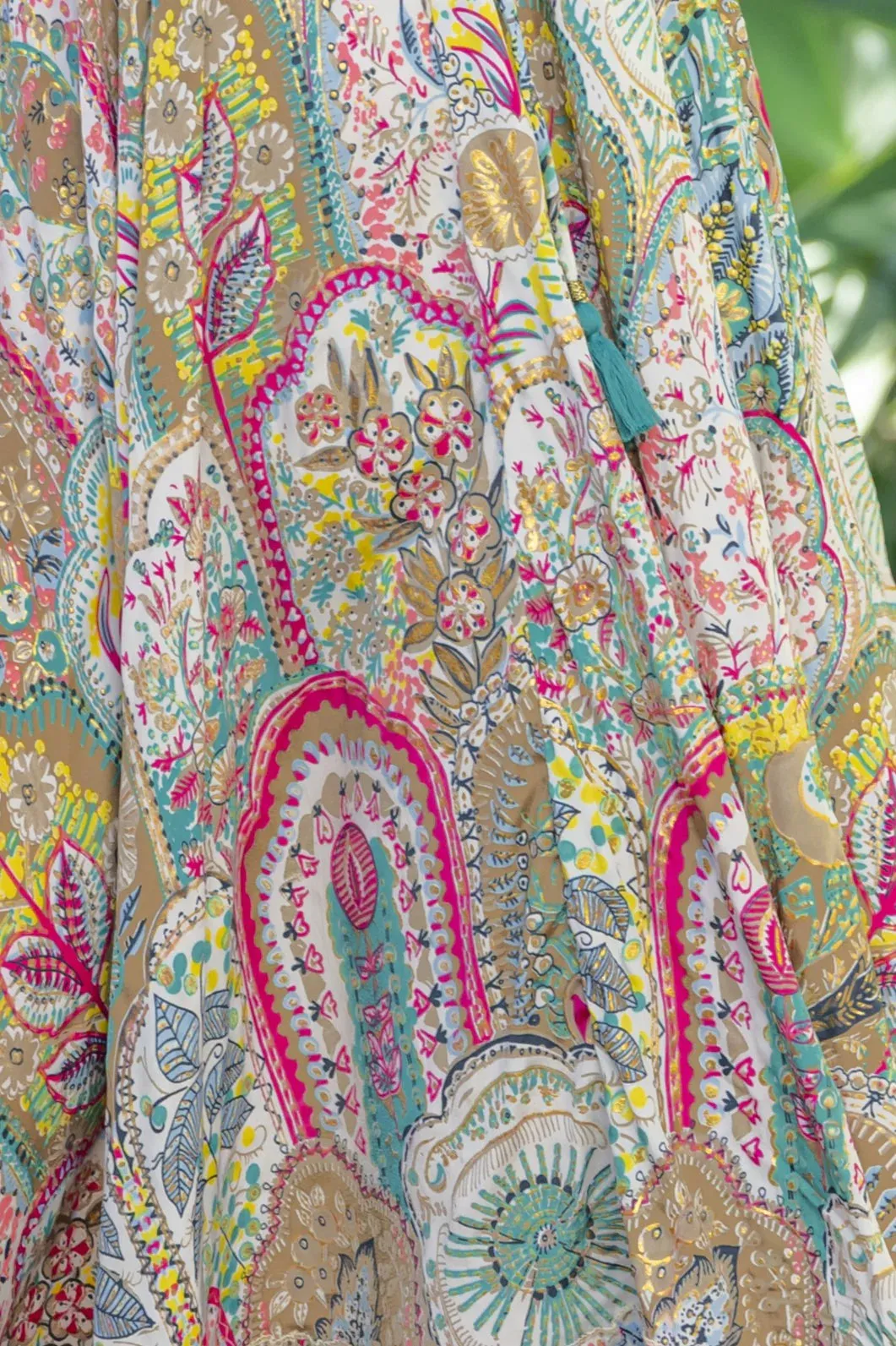 Cienna Pria Long Wrap Dress Red Multi S