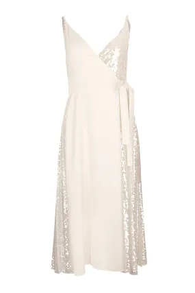Contrast Wrap Dress