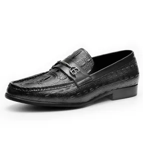 Crocodile Round Toe Casual Loafer for men
