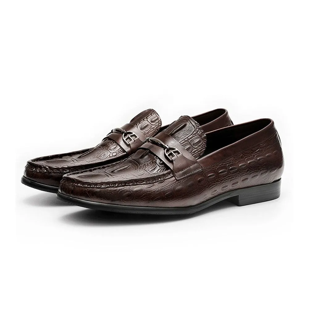 Crocodile Round Toe Casual Loafer for men
