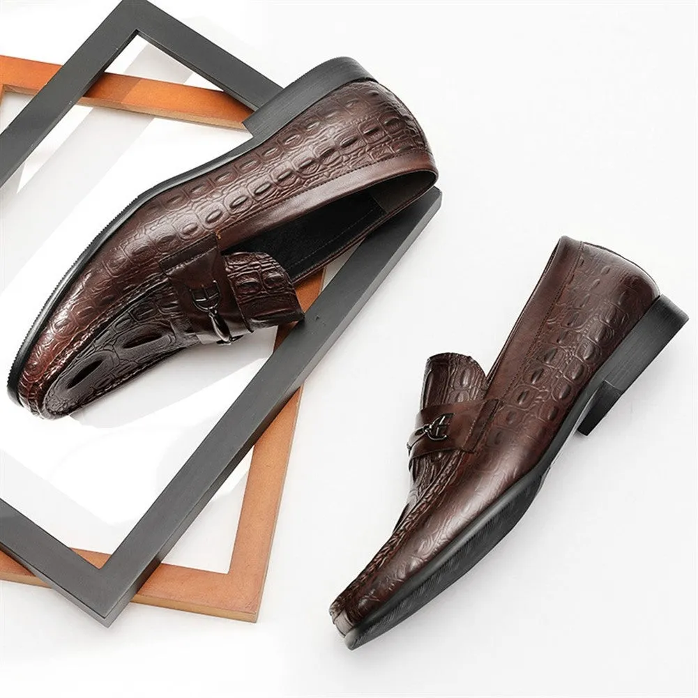 Crocodile Round Toe Casual Loafer for men