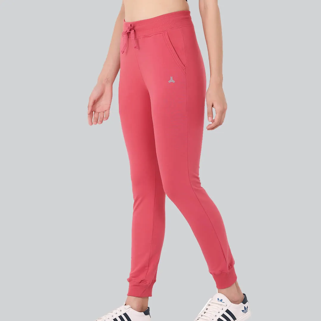 Cuffed Joggers - Garnet Rose