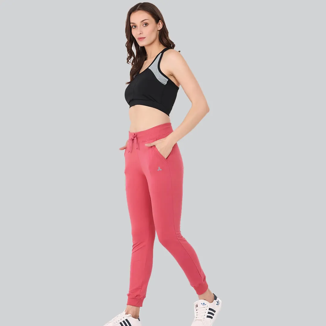Cuffed Joggers - Garnet Rose