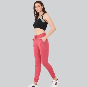 Cuffed Joggers - Garnet Rose