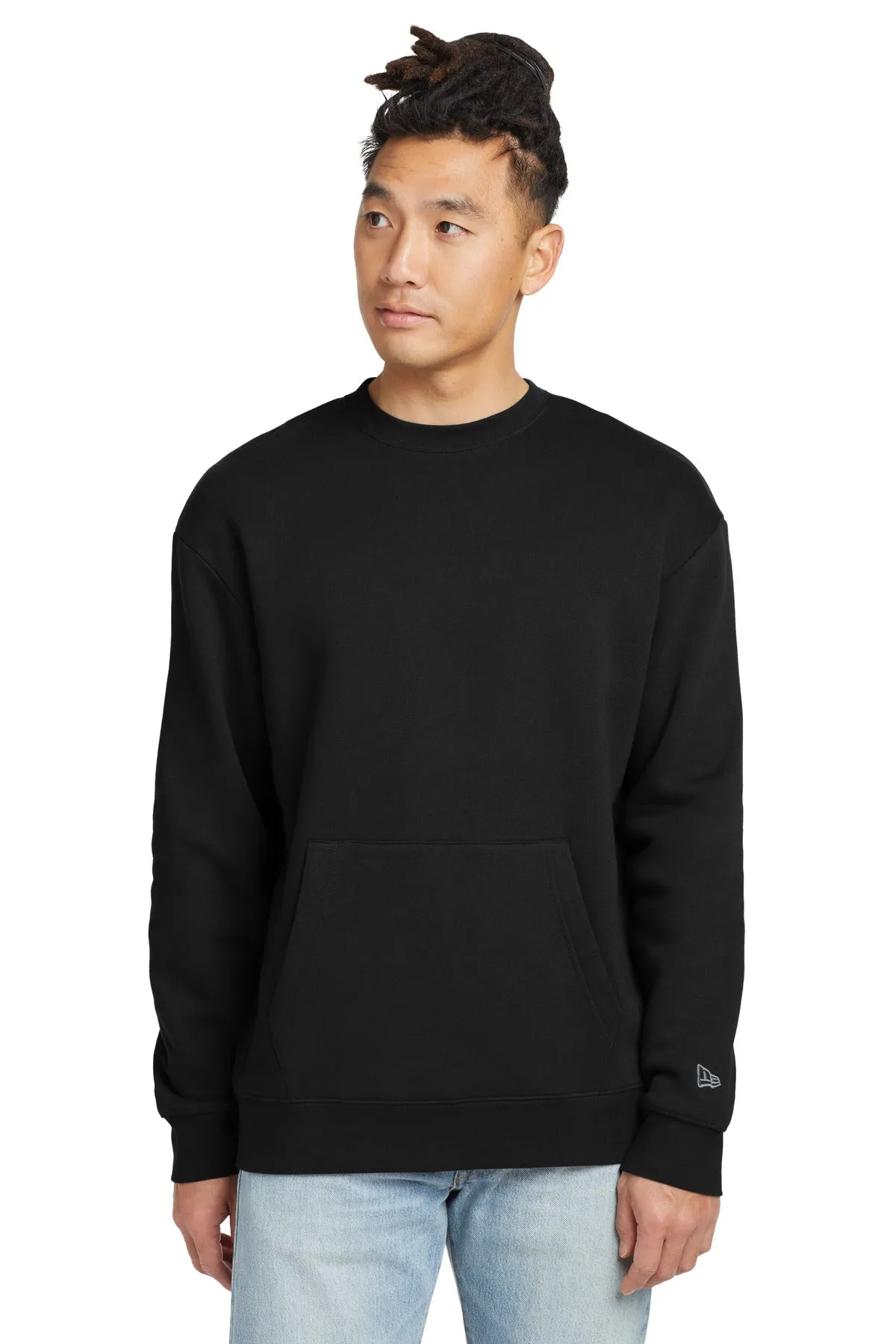 Custom Embroidered - New Era® Heritage Fleece Pocket Crew NEA527