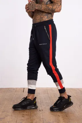 Cut n sew Panel Joggers - Navy