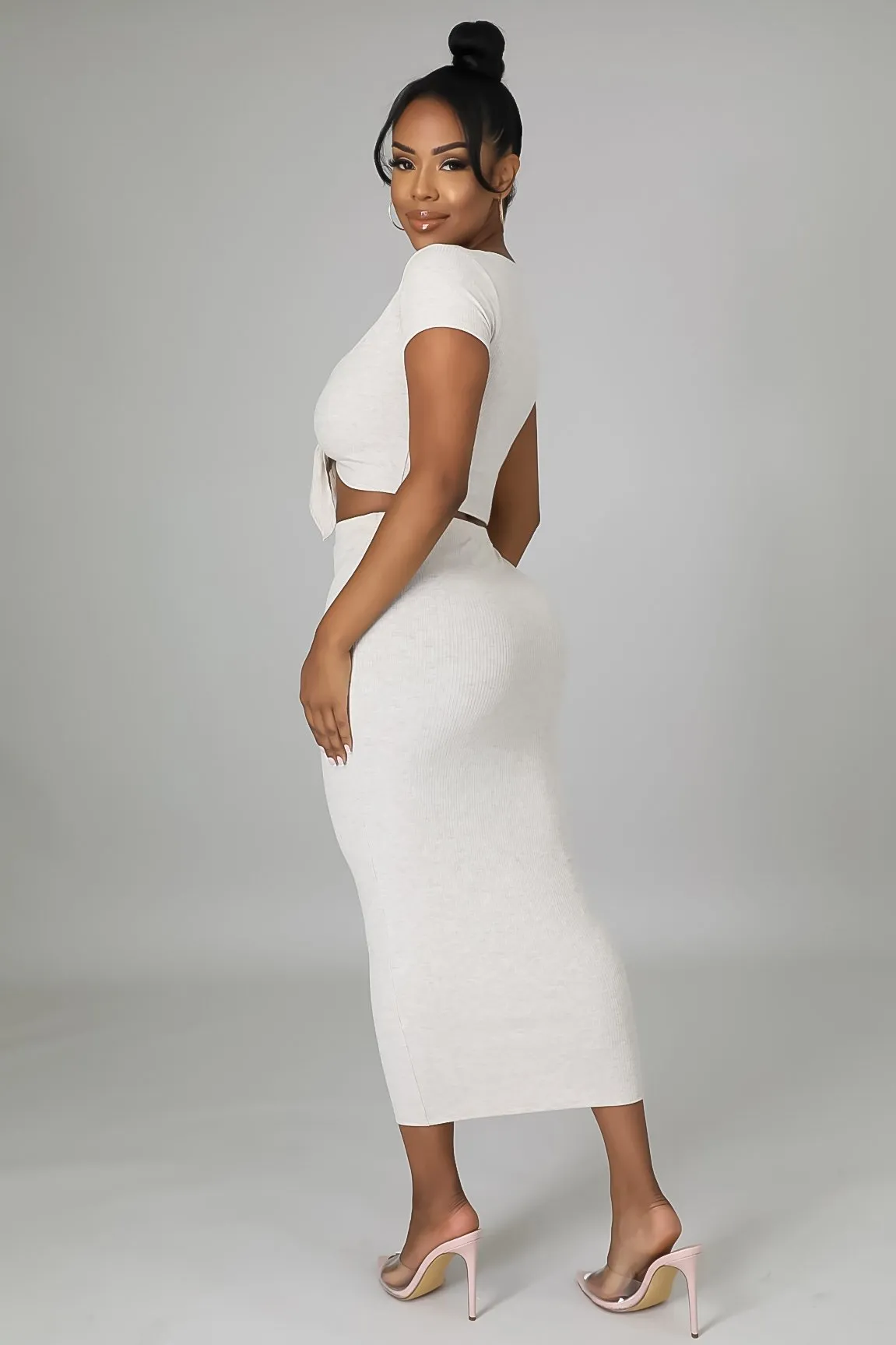 DAISY SKIRT SET | OATMEAL