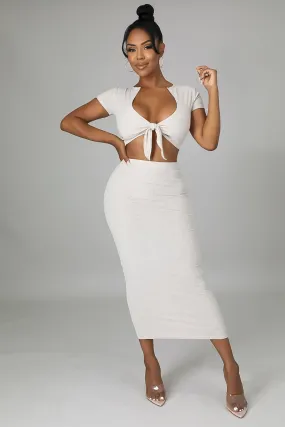 DAISY SKIRT SET | OATMEAL