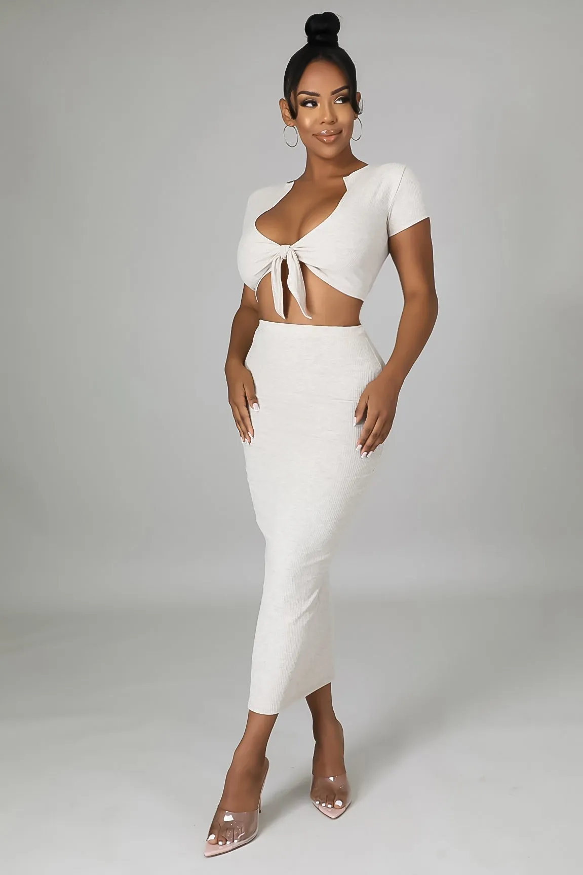 DAISY SKIRT SET | OATMEAL