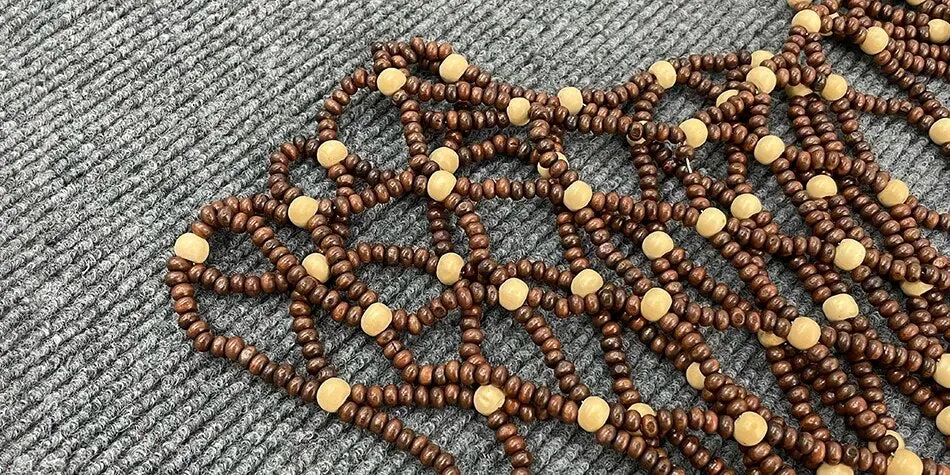 Dajo Wooden Beaded Vest Top
