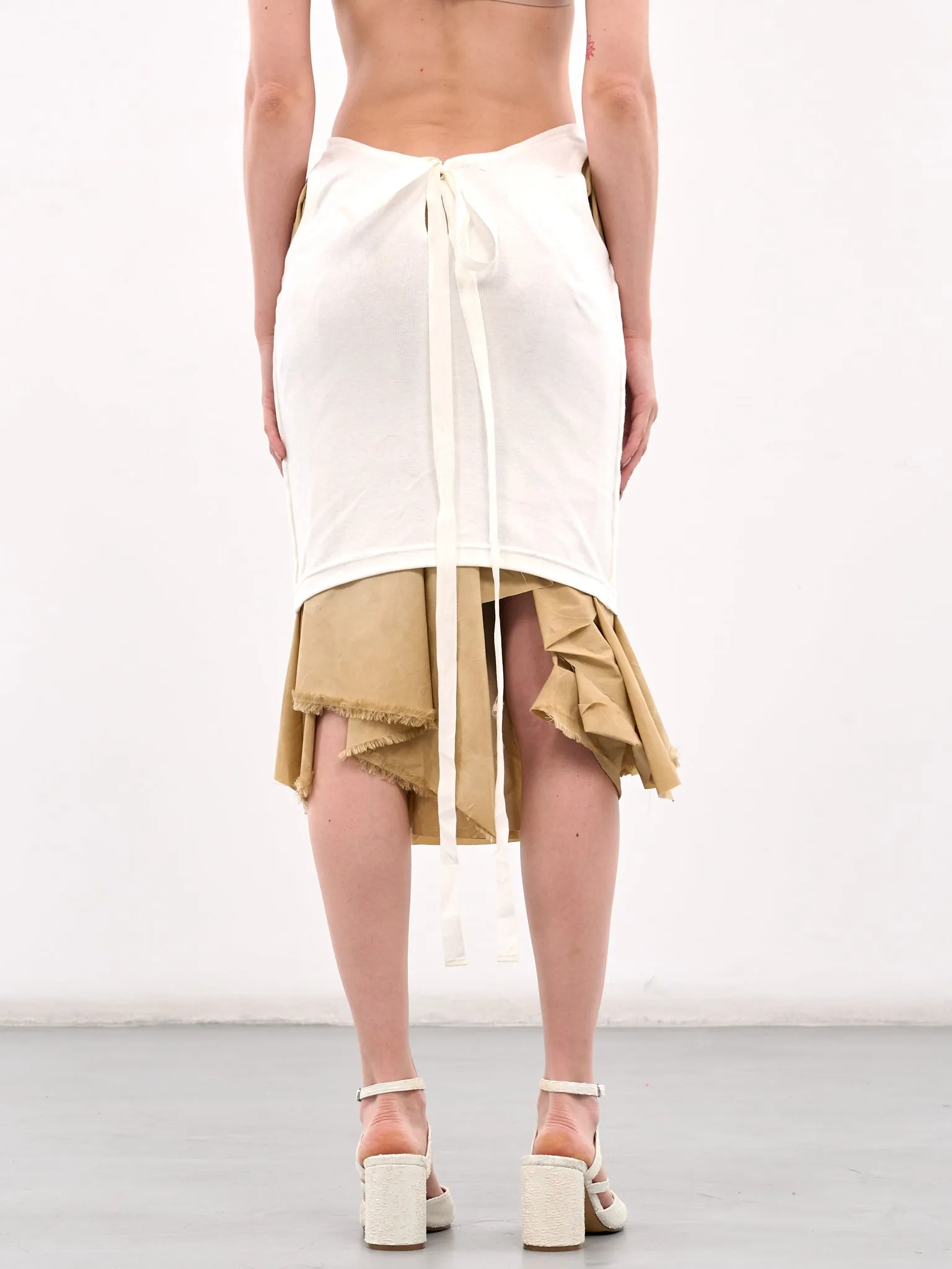 Décortiqué Skirt (S51ME0033-MTN062-BEIGE-OFF-WHI)