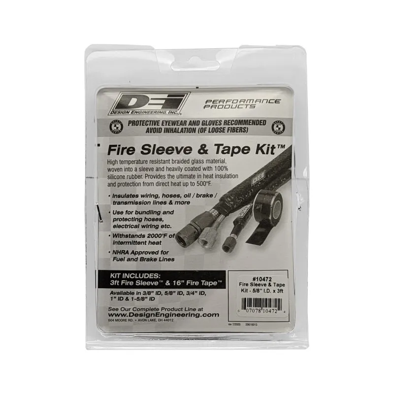DEI Fire Sleeve - 5/8" ID - 3 ft - 16" Black