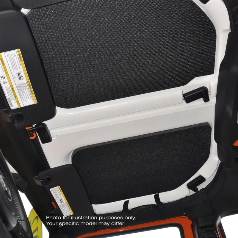 Design Engineering Headliner Sound Barrier Kit - Self Adhesive Backing - 5 Piece - Black - 2 Door