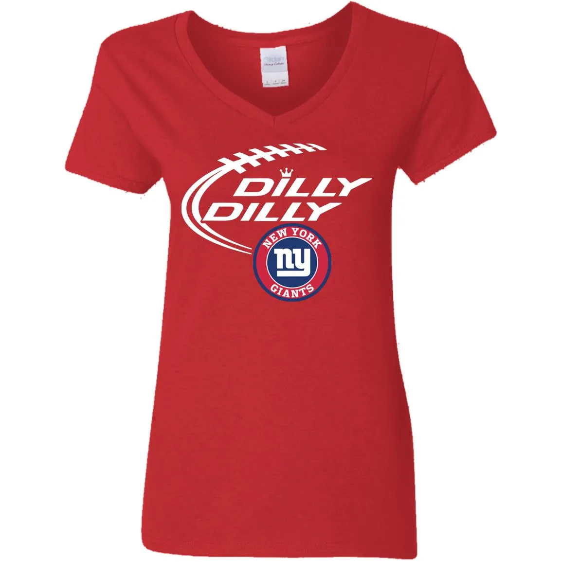 Dilly Dilly New York Giants Nfl Football Women V-Neck T-Shirt