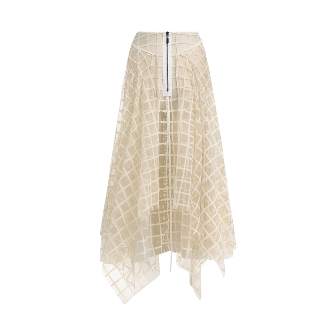Document Sheer Maxi Skirt