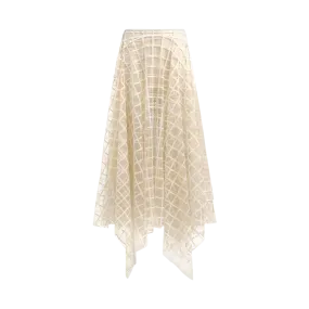 Document Sheer Maxi Skirt