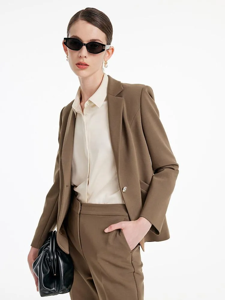 Double Layer Worsted Woolen Blazer