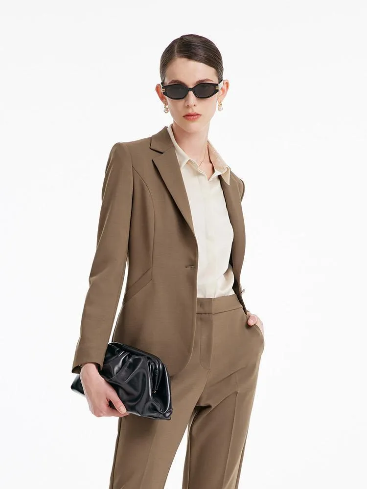 Double Layer Worsted Woolen Blazer