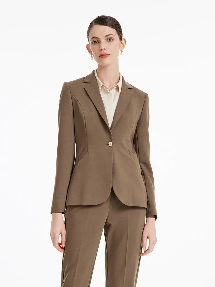 Double Layer Worsted Woolen Blazer