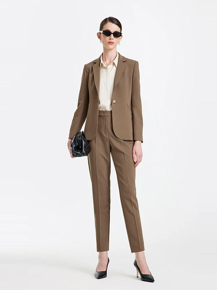 Double Layer Worsted Woolen Blazer