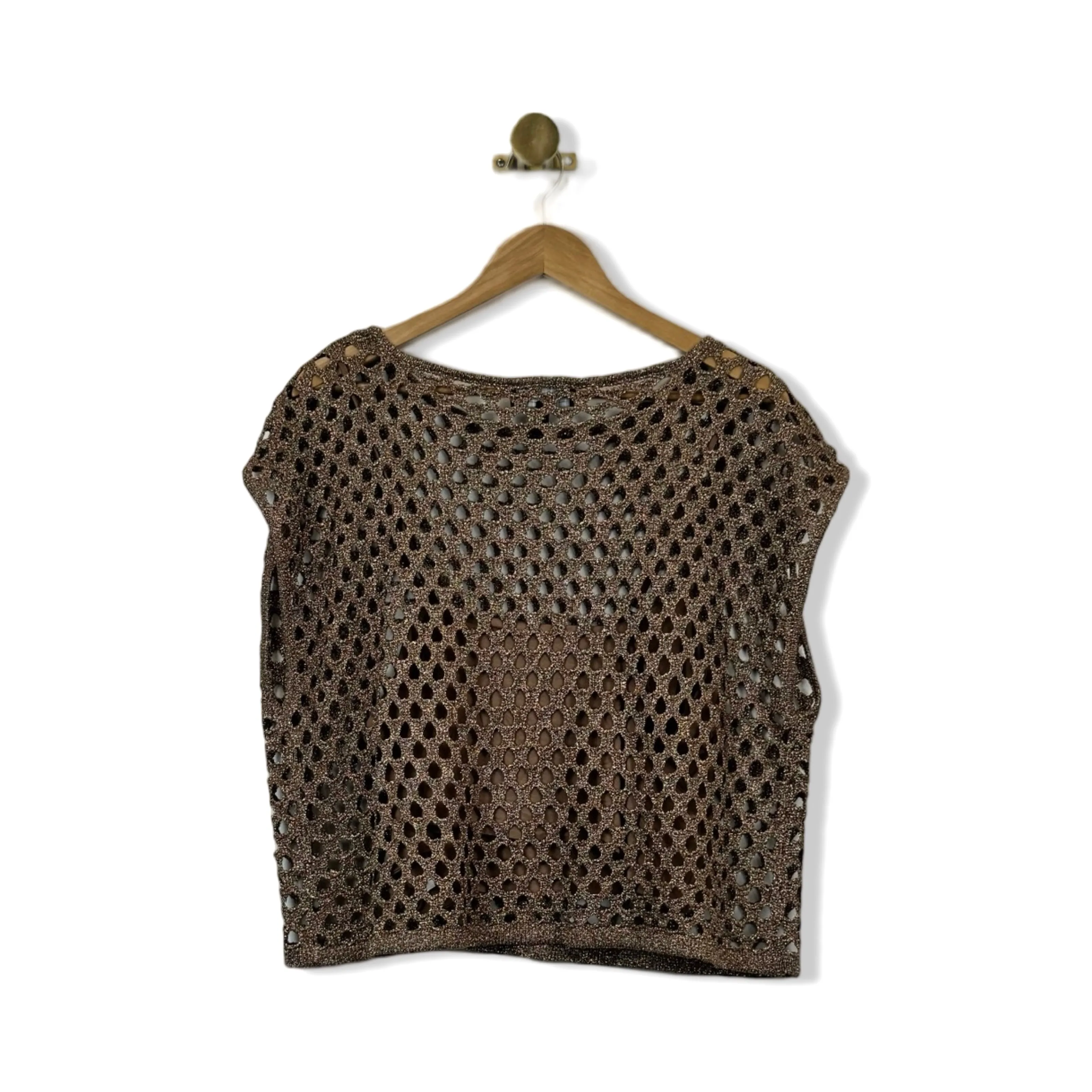Eloquii Metallic Knitted Top and Skirt Set