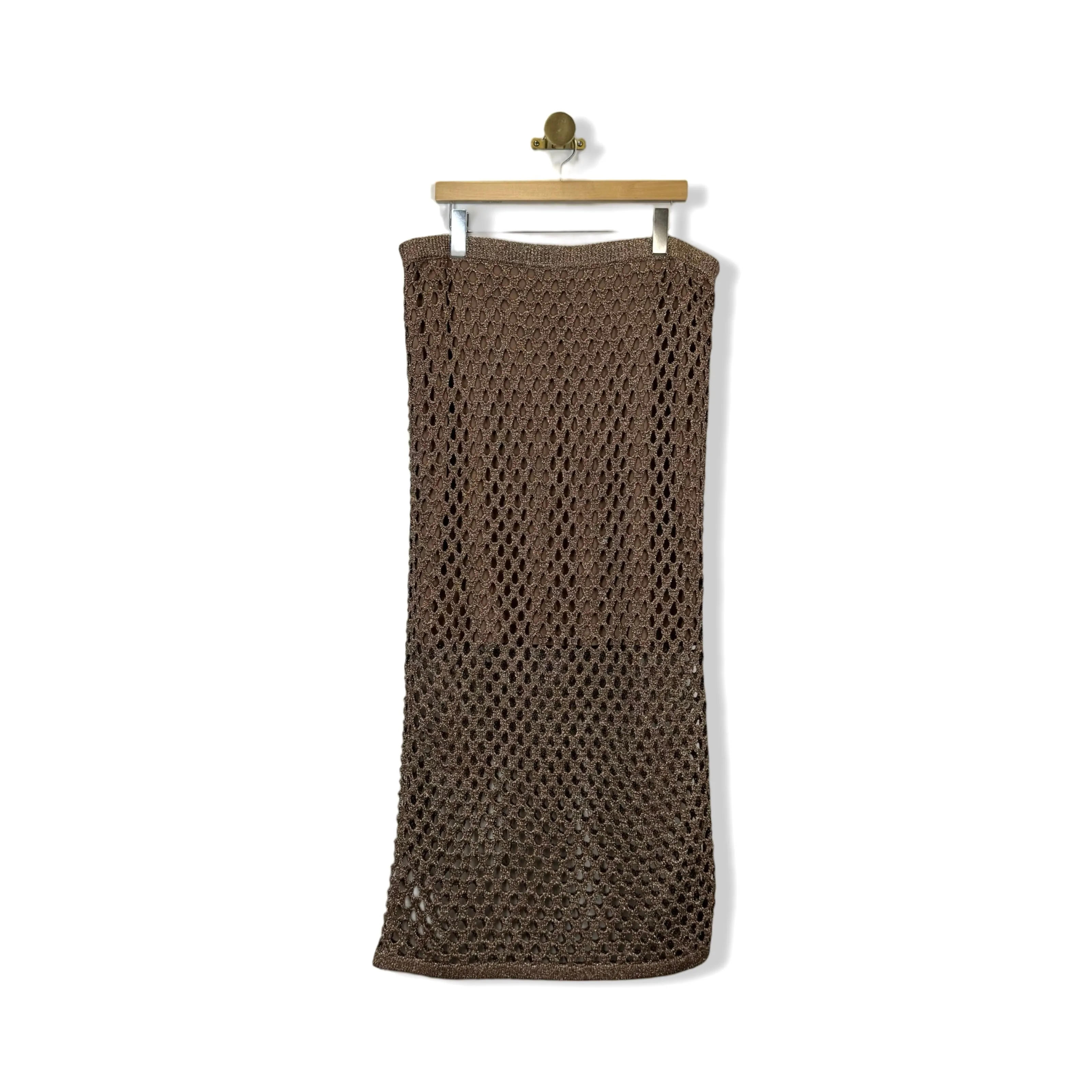 Eloquii Metallic Knitted Top and Skirt Set